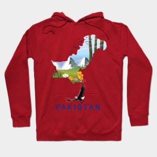 Pakistan map travel poster Hoodie